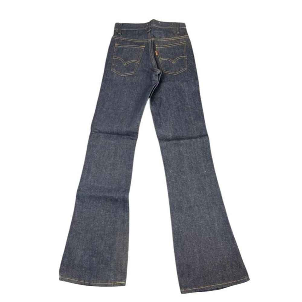 Vintage Levi’s Dura Plus Student Size 26x33 Bell Bottom Dark Wash Deadstock